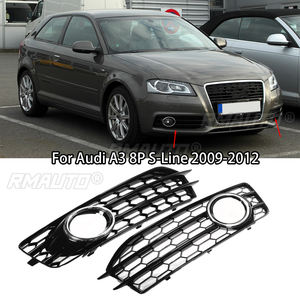 Pour Audi A3 8P S-Line 2009-2012, 2 pièces, grille de protection de phare antibrouillard avant, grille de pare-chocs - Product Image 1