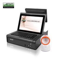 Système de caisse enregistreuse de bureau ABS intégré avec clavier programmable 78 touches, ensemble complet avec scanner, modèle POS ABS 1900 J 1900 CPU Windows