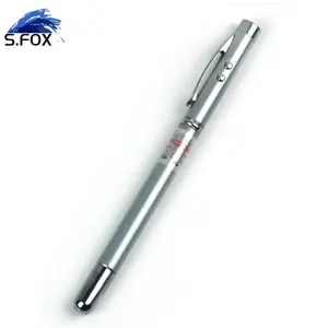 확장 가능한 기능 LED 확장 가능한 4 in 1 레이저 포인터 펜 볼 쓰기 펜