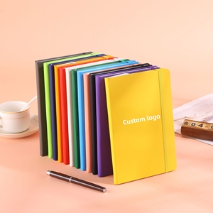 Văn phòng trường nhà cung cấp A5 PU da Nhật ký tùy chỉnh bìa cứng nằm phẳng Đại Học Cai Trị cuộc họp máy tính <span class=keywords><strong>x</strong></span>ách tay với dây đeo đàn hồi - Product Image 1