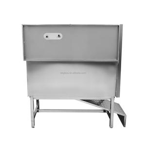 Station de lavage pour chien Baignoire de toilettage professionnelle en acier inoxydable avec pommeau de douche Panneaux antidérapants - Product Image 2