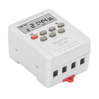 Interruptor Temporizador Digital ManHua MT68 30A 24-240VAC/DC, Relé de Tiempo Programable, Programador con Batería Recargable Integrada, Riel DIN