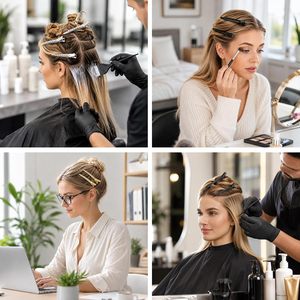 Pinces à cheveux multifonctionnelles en métal type bec de canard, pinces crocodiles DIY, pinces à cheveux argentées pour salon de coiffure, pour le sectionnement - Product Image 5