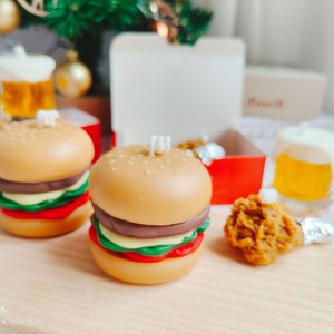 Velas Aromáticas con Forma de Cerveza, Cera de Soja + Cera de Gel, Diseño de Hamburguesa de Pollo Frito Hecho a Mano, Decoración de Dormitorio, Regalos, Recuerdos - Product Image 3