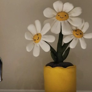 Collection JC Version Haute Plante Daisy pour Peluche <span class=keywords><strong>Bros</strong></span>, Ultra Douce, Toucher Soyeux, 34 cm, Anti-Stress avec Base Lestée - Product Image 2