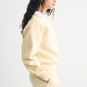 Sweat-shirt décontracté pour femme, couleur unie, col montant, respirant, brodé, style vintage - Product Image 2