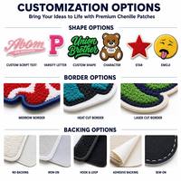 Patchs en chenille en gros, mignons moutons de dessin animé, appliques brodées thermocollantes pour vêtements d'enfants, jeans, vestes, sacs à dos