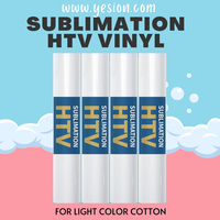 Rouleau de vinyle thermocollant HTV pour sublimation sur tissu léger, idéal pour les t-shirts en coton, sans désherbage, film de transfert imprimable en gros
