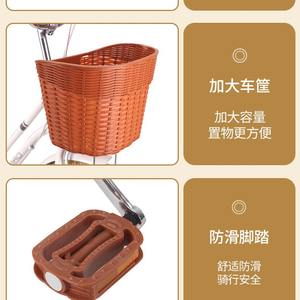 Panier de vélo 22 pouces 24 pouces grande capacité antidérapant accessoire de vélo de banlieue - Product Image 1