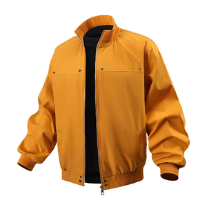 Veste de travail unisexe haut de gamme haute qualité, <span class=keywords><strong>noir</strong></span>, pilote, col montant, silhouette d'automne, veste de moto grande taille - Product Image 1