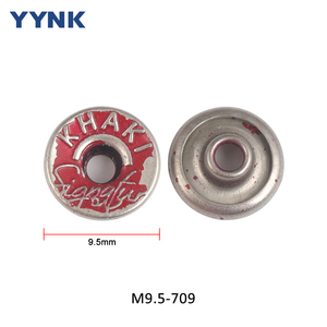 Tùy chỉnh Rỗng ra thiết kế kim loại túi nút phổ biến khắc logo Brass jeans nút và đinh tán cho denim quần áo khoác - Product Image 3