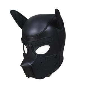 Hot Fashion <span class=keywords><strong>Chien</strong></span> <span class=keywords><strong>Masque</strong></span> Chiot Cosplay Pleine Tête pour PU Caoutchouc Jeu de Rôle Haute Qualité <span class=keywords><strong>SM</strong></span> Adulte Jouets Chiot Capuche Tête Bondage <span class=keywords><strong>Masque</strong></span> - Product Image 2