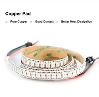 DC5V WS2812B 144LEDs/m 7MM 10MM 12MM Flexible PCB Adressable RGB LED Bande 5V RGBIC WS2812 LED Bande Lumineuse WS2812