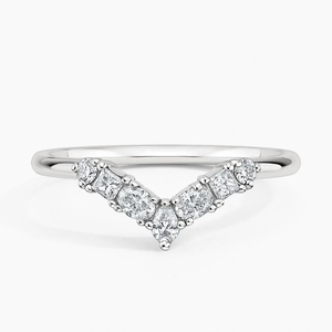 Refined Curved Moissanite <b>Ring</b> Silver Plated Stylish Jewelry for <b>Women</b> <b>Promise</b> <b>Ring</b> Daily Fashion Wear - Product Image 1