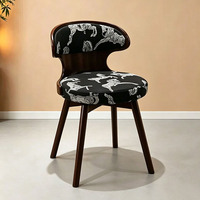 Chaise de salle à manger classique vintage en bois, chaise de designer haut de gamme luxueuse avec accoudoirs pour la maison, la salle à manger ou l'appartement