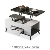 Table basse relevable multifonctionnelle avec rangement et hauteur réglable pour salon
