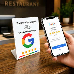 Base de Exhibición NFC para Reseñas de Google, NTAG213, PVC, para Hoteles, Restaurantes y Tiendas - Product Image 1
