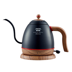 Hervidor de cuello de cisne Jigo 602, cafetera eléctrica de acero inoxidable, tetera en blanco y negro con tapa - Product Image 3