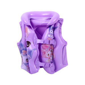 Cartoon Kids <strong>Inflatable</strong> Floatation <strong>Vest</strong> Thickened <strong>PVC</strong> Swim <strong>Vest</strong> Baby Swim Training Summer <strong>Life</strong> Jacket Water Safety Gear - Product Image 1