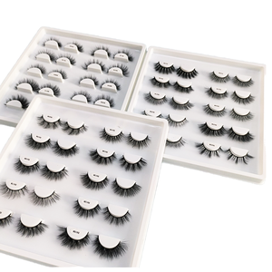 Vente en gros de faux cils en vison à bande complète et à fond 3D, vendeurs de cils naturels spectaculaires de 20mm, boîte à cils 3D avec faux cils en vison 3D de 20mm - Product Image 4