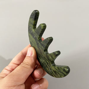 Pabrik batu profesional sisir giok alami tradisional Cina pijat akupunktur perawatan pemicu terapi kepala - Product Image 6