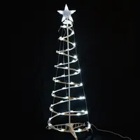 With50 रोशनी 4Ft सर्पिल क्रिसमस पेड़ प्रकाश छुट्टी आउटडोर सजावट क्रिसमस पेड़ प्रकाश का नेतृत्व किया