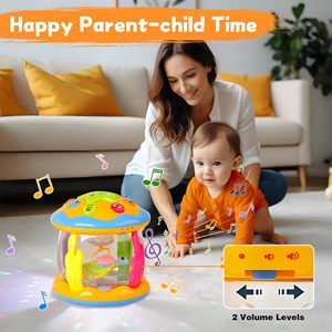 <span class=keywords><strong>Jouet</strong></span> musical de voyage pour bébé, instruments rotatifs lumineux, <span class=keywords><strong>jouet</strong></span> éducatif sensoriel pour le temps sur le ventre, tambour pour bébé rampant - Product Image 6