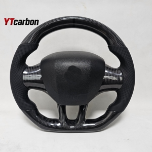 YTcarbon para <span class=keywords><strong>Peugeot</strong></span> 208 GT 208s Sport Racing Style <span class=keywords><strong>Volante</strong></span> de fibra de carbono real personalizado - Product Image 1