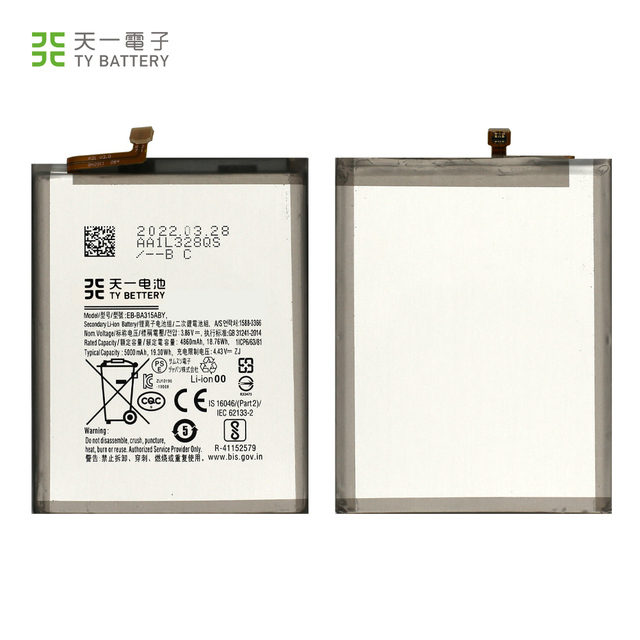 Rechargeable Secondary Li-ion Battery EB-BA315ABY OEM/TY BETTERY Black for for A31 A315F A315G A22 4G Mobile Phone