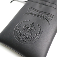 Sac à cordon en cuir PU personnalisé, pochette à bijoux en cuir PU pour bagues, rouges à lèvres, sac cadeau