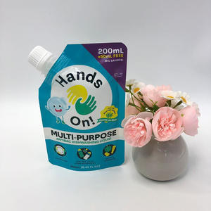 Impresión personalizada 250ml superficie brillante bolsa de pie con boquilla para lavado de manos bolsa de sellado térmico de detergente líquido - Product Image 5