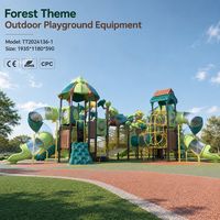 Grand toboggan extérieur en plastique pour aire de jeux, équipement de parc d'attractions, caractéristiques imperméables et antidérapantes pour hôtel, maternelle, centre commercial