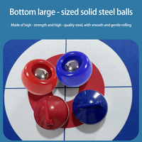 Jeu de shuffleboard miniature pliable de luxe pour l'intérieur et l'extérieur, rond, de table, rouge et bleu, en plastique, jouets pour la famille