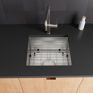 Hot bán 13x15 Sinks thép không gỉ bồn rửa bát duy nhất dưới núi bồn rửa nhà bếp với giỏ cho Home Bar sử dụng - Product Image 5