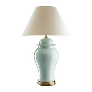 American <b>Glass</b> <b>Table</b> <b>Lamp</b> Warm White LED Modern Design Linen Shade Large Size for Bedroom Study Bedside Luxury - Product Image 3