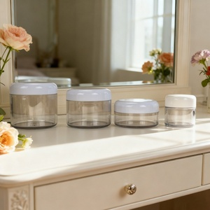 Premium Thick Bottomed <b>Jar</b> 250g 300g Wide-mouth Round clear Thick Wall PET Cosmetic Body Butter <b>Plastic</b> <b>Jar</b> with White Cap - Product Image 4