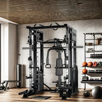 Appareil de fitness à domicile unisexe Multifonctionnel Power Squat Rack Steel Smith Machine Multi-Station Trainer pour jambe épaule