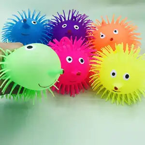 Farbe zufällig leuchtend leuchtend LED leuchten Spielzeug Lächeln Gesichter Puffers Squeeze Ball Squish Zappeln Spielzeug