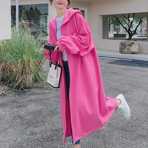 <span class=keywords><strong>Felpa</strong></span> lunga <span class=keywords><strong>con</strong></span> <span class=keywords><strong>cappuccio</strong></span> <span class=keywords><strong>rosa</strong></span> stile pigro <span class=keywords><strong>con</strong></span> <span class=keywords><strong>cappuccio</strong></span> da donna coreana ampia Casual nuova moda oversize giacca <span class=keywords><strong>con</strong></span> cerniera cappotti - Product Image 1