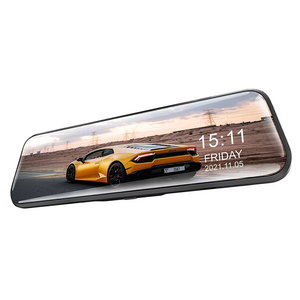 4K Dashcam anteriore e posteriore doppia fotocamera per auto 9.66 pollici Full Touch Screen visione notturna <span class=keywords><strong>specchietto</strong></span> per fotocamera - Product Image 1