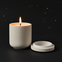 Bougies en céramique émaillée de luxe en gros – Pots réutilisables en grès parfumés pour l'aromathérapie et les cadeaux de mariage