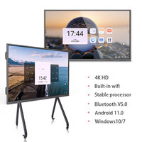 IKINOR 98 İnç 20 Noktalı Dokunmatik 4K IFPD İnteraktif Akıllı Tahta Parlama Önleyici Cam Intel Core I3/i5/i7 Okullar ve Sınıflar için