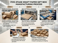 Caja de Regalo de Papel Kraft de 6.3 Pulgadas con 100 Pies de Cuerda de Yute, Laminación Brillante, Cajas para Dulces para Bodas y Fiestas, Venta al Por Mayor