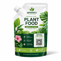 Pochette alimentaire personnalisée avec bec verseur, un code par sachet, avec code QR pour l'identification des produits, emballage pour engrais de jardin