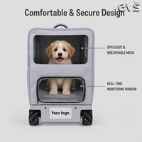 Poussette électrique pour animaux de compagnie OVS Premium, innovante, pour la course à pied et les voyages, imperméable, confortable, respirante, avec télécommande et fonction de suivi automatique