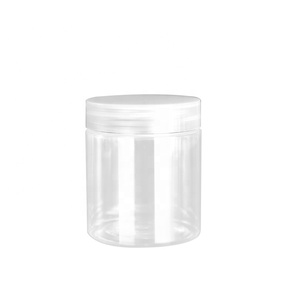140ml Clear Cosmetic Body Scrub Container Empty Pet Plastic Jars With Plastic Lids