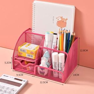 Office Desk Organizers and Accessories Mesh Desk Organizer Caddy Supplies with 7 Compartments <b>Pen</b> Holder - Product Image 6