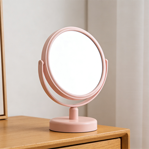 Mini Double Sided <strong>Concave</strong> Pink Makeup <strong>Mirror</strong> 360 Degree Rotation Round Tabletop Cosmetic <strong>Mirror</strong> with Magnifying Feature - Product Image 1