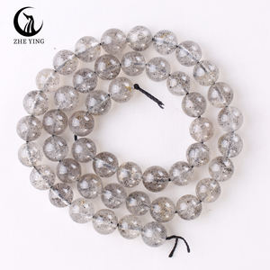 Zhe Ying 6/8/10mm perles de pierre de Quartz fraise noire perles de pierre rondes pour la fabrication de bijoux perles de Quartz fraise noire - Product Image 5