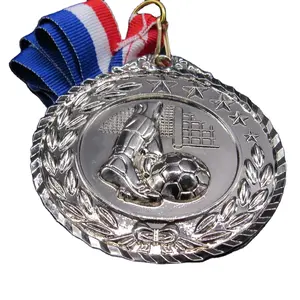 Customized Silver Award Medals Football Sports Medals